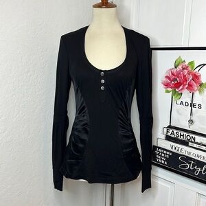 Karen Millen Button Front Long Sleeve T-Shirt 6US